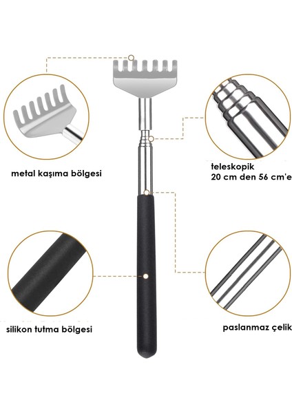 Sırt Kaşıyıcı - Telekopik 56 cm Sırt Kaşıma Aparatı Hanımeli 2 Li Set 721960 fırsatları