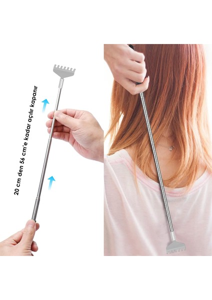 Sırt Kaşıyıcı - Telekopik 56 cm Sırt Kaşıma Aparatı Hanımeli 2 Li Set 721960