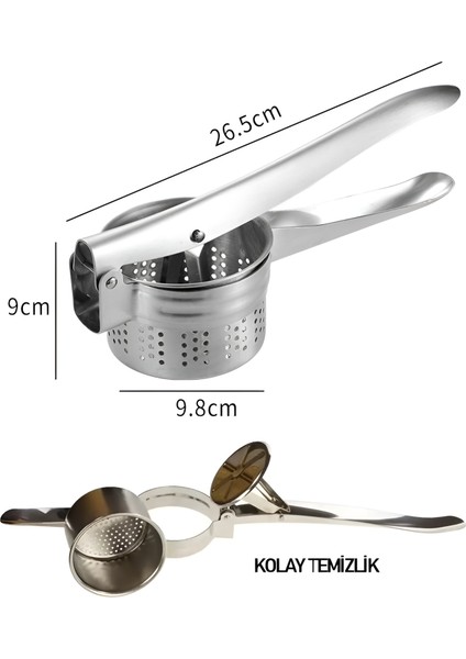 Patates Ezici Meyve Sıkacağı Sıkacağı Sebze Presi 304 Paslanmaz Çelik 721954