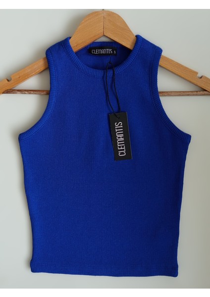 Clemantıs Kadın Kaşkorse Kumaş Askılı Crop Bluz Düz Renk fiyatları