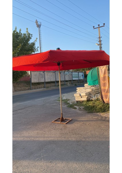 Pazarcı Şemsiyesi Gölgelik 4mt Çap Kırmızı (Metal Ayak Dahil ) fırsatları