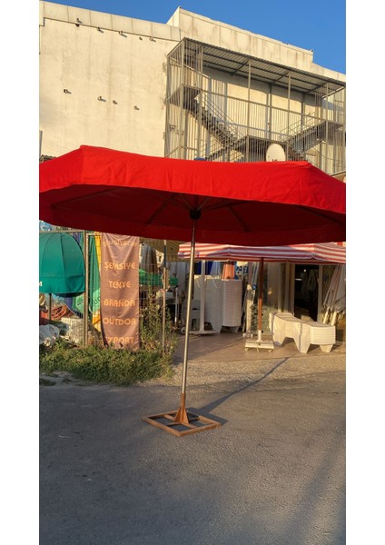Pazarcı Şemsiyesi Gölgelik 4mt Çap Kırmızı (Metal Ayak Dahil ) indirimleri