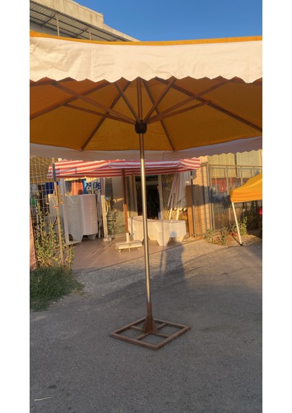 Pazarcı Şemsiyesi Gölgelik 4mt Çap Sarı (Metal Ayak Dahil ) modelleri