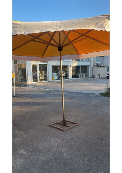 Pazarcı Şemsiyesi Gölgelik 4mt Çap Sarı (Metal Ayak Dahil )