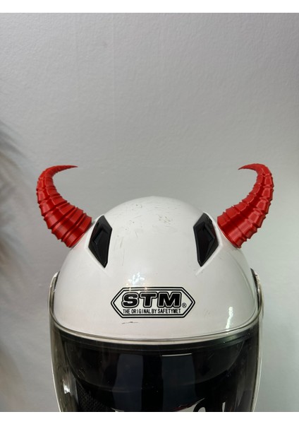 Motor & Motosiklet Kırmızı Viking Boynuz Kask Dış Aksesuarı fırsatları