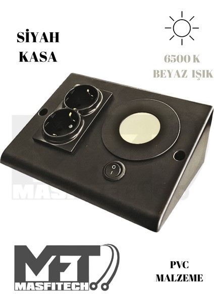 Dolap & Tezgah Altı Prizli Aydınlatma 3 Watt (6500 k Beyaz ışık)