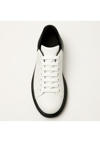 GR0134 Hakiki Deri Küçük Numara 38 Numara Yeni Nesil Jel Taban Sneaker Ayakkabı