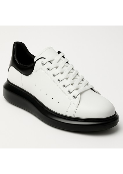 GR0134 Hakiki Deri Küçük Numara 38 Numara Yeni Nesil Jel Taban Sneaker Ayakkabı