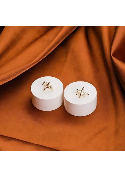 Yıldız Işıltısı - Kutup Yıldızı Tasarım Antialerjik Çelik Küpe