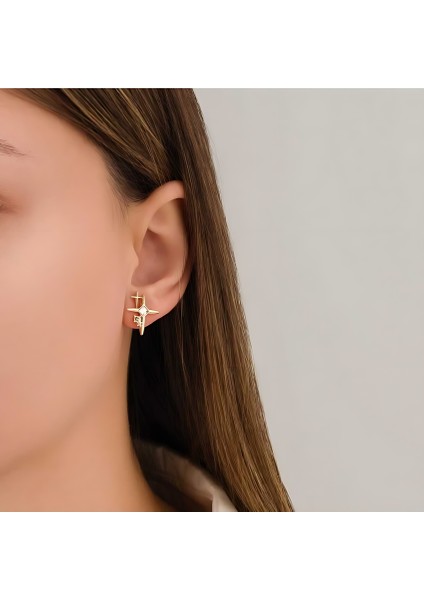 Yıldız Işıltısı - Kutup Yıldızı Tasarım Antialerjik Çelik Küpe fırsatları