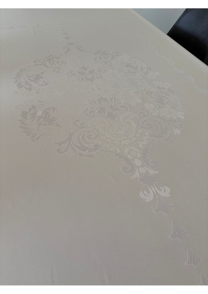 Dertsiz Bej Pano Masa Örtüsü Kir Leke Tutmaz Sıvı Geçirmez