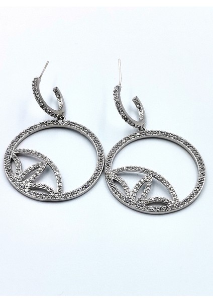 Kristal Taşlı Lüks Abiye Küpe