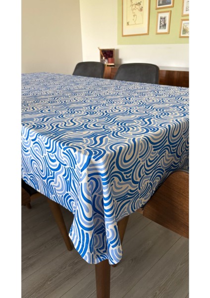 Bodrum Süet Dokuma Dijital Baskılı Masa Örtüsü | 140X180 cm & 140X220 cm