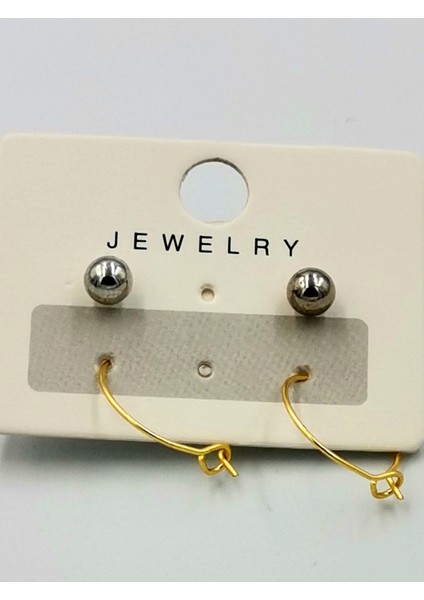 Renkli Kararmaz Papatya Figürlü Lüks Küpe