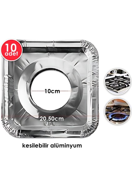 Ocak Koruyucu Folyo - Kızartma Yemek Yağ Koruyucu Folyo 10 Adet 721962