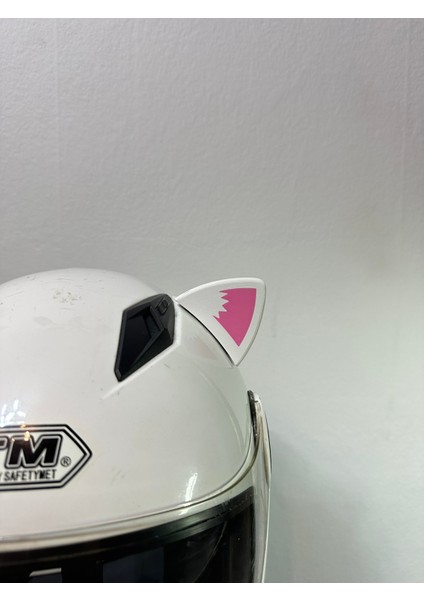 Motor & Motosiklet Pembe Desenli Kedi Kulak Kask Dış Aksesuarı modelleri