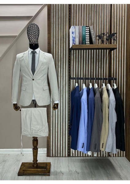 Takım Elbise Keten Jogger Pantolon -Çeket Esnek Yeni Model Yeni Trend Spor Takım