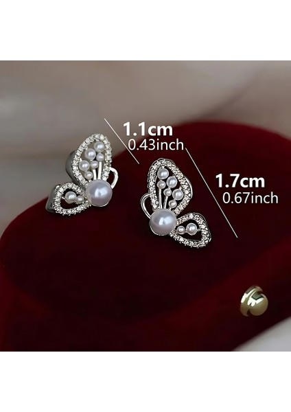 Inci Kelebek Dansı Küpesi