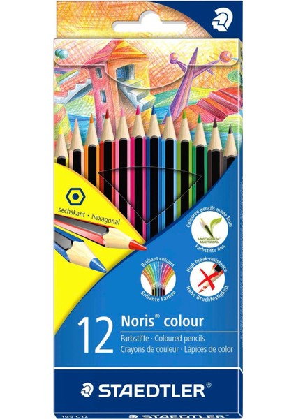 & WizDesign Staedtler & WizDesign 185 Noris Color Kuru Boya Kalemleri – (12, 18, 24, 36 Renk Seçenekleri)