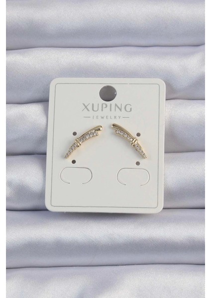 Xuping Gold Renk Zirkon Taşlı Küpe