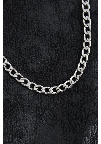 316L Çelik Kalın Klasik Zincir Model Gümüş Renk Erkek Kolye fiyatları