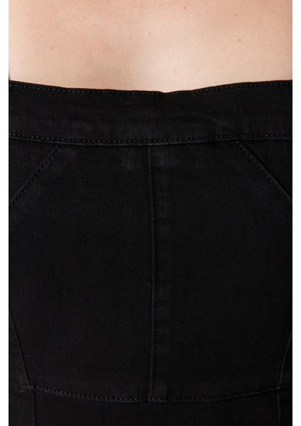 Shopeonly siyah Askılı Mini Denim Elbise indirimleri