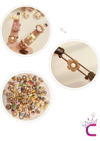 20'li Özel Tasarım Hediyelik Soft Kız Bebek Lastik Toka Seti - Dayanıklı Çocuk Lastikli Saç Tokası modelleri