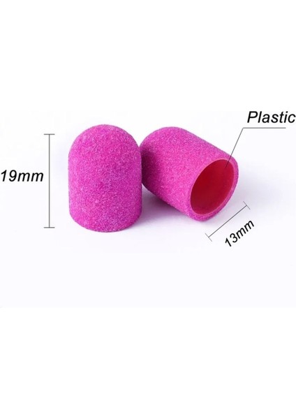 10'lu 13 x 19 mm İnce 180# Tırnak Bakım Seti, Ayak Zımpara ve Törpü Başlarıyla fırsatları