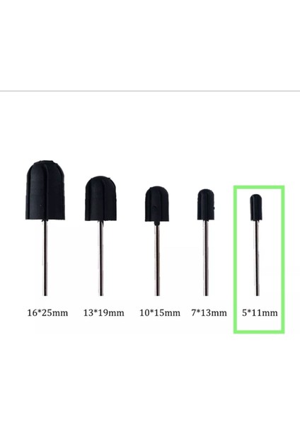 10'lu 5 x 11 mm İnce Tırnak Bakım Seti, Ayak Zımpara ve Törpü Başlarıyla Komple modelleri