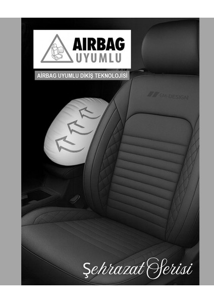 Audi Q2 Uyumlu Şehrazat Serisi Oto Koltuk Kılıfı modelleri