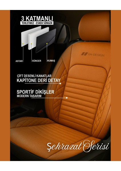 Chevrolet Captiva Uyumlu Şehrazat Serisi Oto Koltuk Kılıfı fiyatları