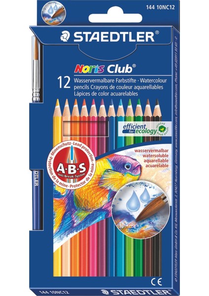 & WizDesign 144 10NC Noris Club Aquarell Kuru Boya Kalemleri – Sulu Boya Etkili, Fırça Hediyeli (12 Veya 24 Renk Seçenekleri) indirimleri
