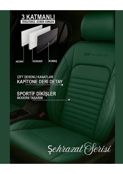 Skoda Scala Uyumlu Şehrazat Serisi Oto Koltuk Kılıfı fiyatları