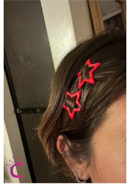 4'lü Kırmızı Beyaz Renkli Yıldız Çıt Çıt Toka Seti - 29 Ekim Cumhuriyet Bayramı Çocuk Saç Tokası fiyatları