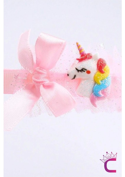 Kız Çocuk Sevimli Fiyonklu Unicorn Taç Pembe - Kurdele Çocuk Taç Saç Bandı Toka Prenses Tacı fiyatları