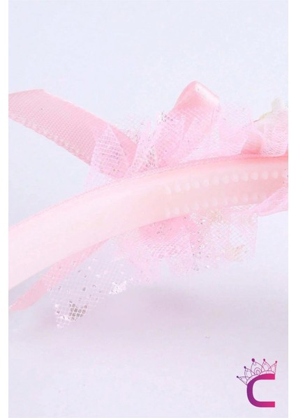 Kız Çocuk Sevimli Fiyonklu Unicorn Taç Pembe - Kurdele Çocuk Taç Saç Bandı Toka Prenses Tacı indirimleri