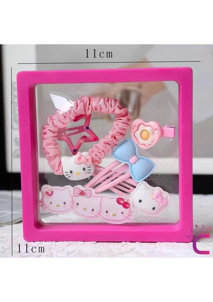 Kt Cat 6'lı Özel Kutulu Hediyelik Kız Çocuk Toka Seti - Pembe Çıtçıt Pens Lastikli Bebek Saç Tokası fiyatları