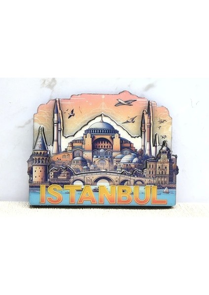 Ahşap Istanbul Temalı Magnet ALK4364