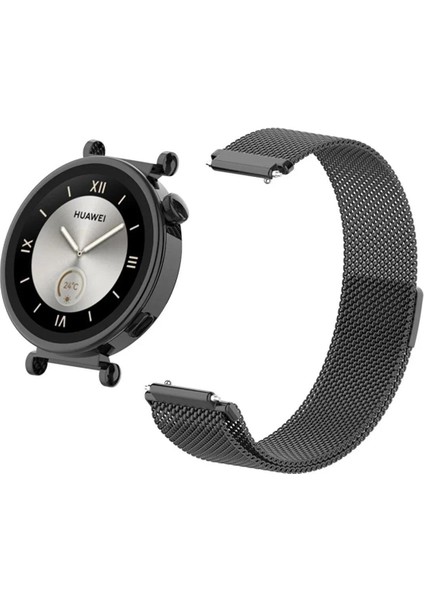 Watch Gt5 Pro 42MM / Gt5 41MM / Gt4 41MM Uyumlu 18 mm Metal Milanese Hasır Kordon – Paslanmaz Çelik, Mıknatıslı Ayarlanabilir Kayış fiyatları