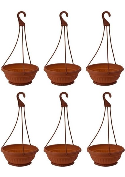 SY-5735 Askılı Aranjman Balkon Saksı No 0 Kahverengi 6 Adet