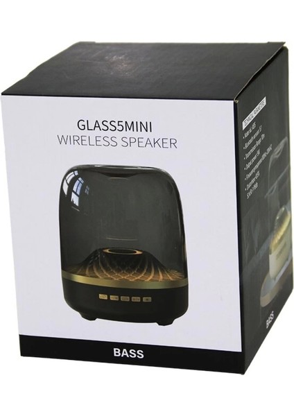 Mika Kristal Fanus Model Wireless Usb Şarjlı Speaker Hoparlör Rgb Işıklı Aux - Tf - Dc5v (4887)