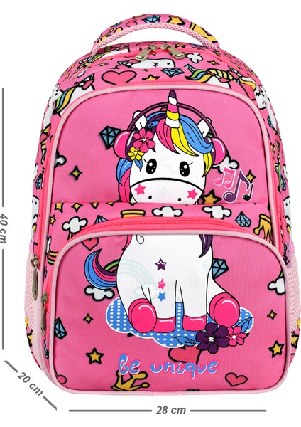 Lisanslı Unicorn Desenli 3'lü Set Okul Çantası,termal Beslenme Çantası ve Kalem Kutusu Seti modelleri