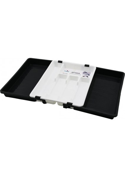 Kayar Kaşıklık Iki Taraflı Çift Açılır Ayarlanabilir Çekmece Içi 36X69CM (4887)