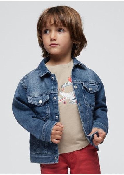 Mayoral Erkek Çocuk Mavi Kot Ceket 03487