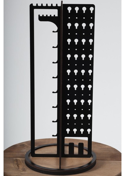 Şık Ahşap Çok Amaçlı Takı Organizeri, Dekoratif Stand, Kolye, Küpe, Yüzük, Bilezik Tutucu fiyatları