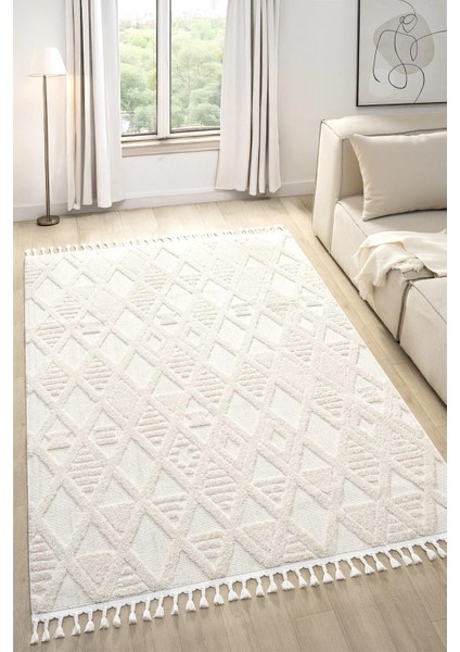 Krem Modern Dokuma Halı Yolluk Antre Oturma Odası Salon Mutfak Halısı fiyatları