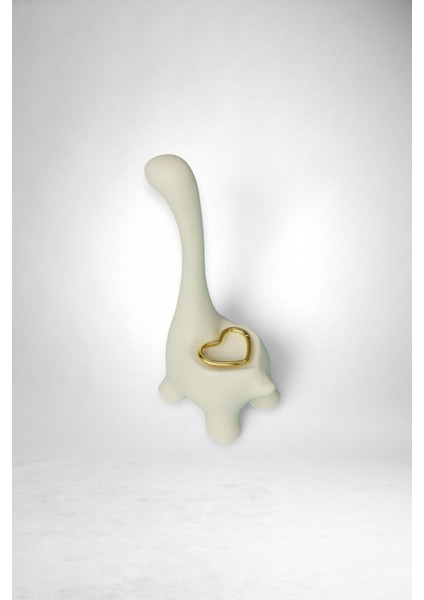 Şirin Dinozor Yüzük Tutucu, 8 cm, Beyaz, Takı Düzeni İçin Şık Bir Çözüm fırsatları