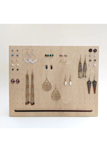 Ahşap Takı Düzenleyici, Şık ve Minimalist Küpe Askısı, Dekoratif Organizer fiyatları