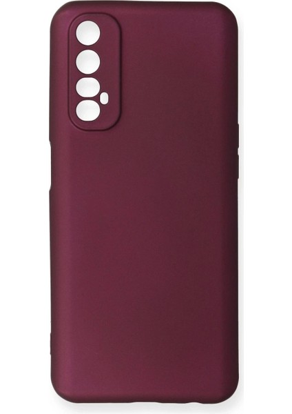 Realme 7 Kılıf First Silikon - Mürdüm