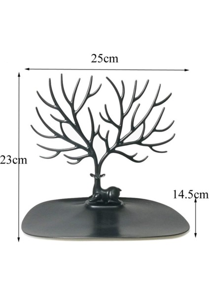Şık Siyah Geyik Tasarımlı Takı Ve Mücevher Standı, Organizer Ve Dekorasyon İçin Mükemmel fırsatları